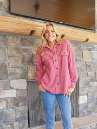 Women's Light Fleece Shirt Jacket