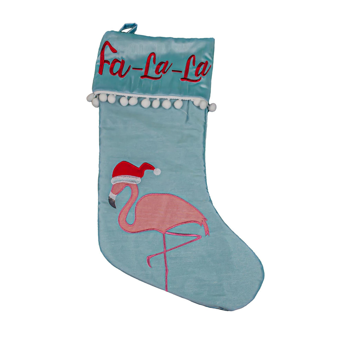 Holiday FaLaLa Flamingo Stocking