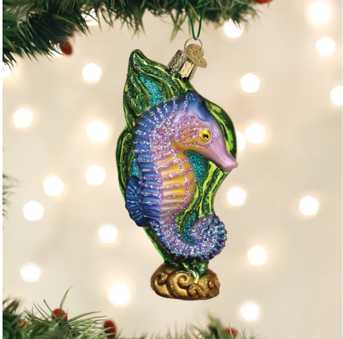 Bright Seahorse Ornament