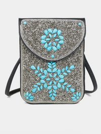 Holiday Artisan Beaded Crossbody Bag